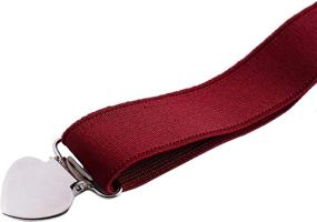img 2 attached to WDSKY Suspenders Adjustable Wedding Burgundy Boys' Accessories ~ Suspenders