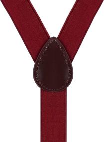 img 1 attached to WDSKY Suspenders Adjustable Wedding Burgundy Boys' Accessories ~ Suspenders