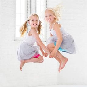 img 1 attached to Lucky & Me Girls Bike Shorts, Ultra Soft Cotton Modal Blend with Delicate Lace Trim, Jada 3 Pack