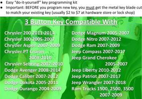 img 3 attached to Easy-to-Program Key with Remote Fob Buttons for Chrysler, Dodge, and Jeep Vehicles - Simple Key Programmer (3-Button Key Fob: Lock, Unlock, Panic)