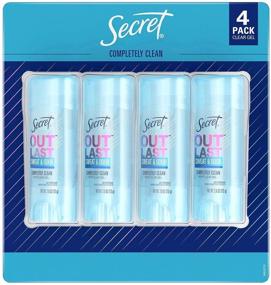 img 1 attached to 🌸 Secret Outlast Anti-Perspirant Deodorant Clear Gel Completely Clean - 2.7 oz, Pack of 4: Long-lasting Odor Protection for an All-day Freshness