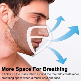 img 1 attached to Enhanced Breathing Experience with 3D Mask Bracket: Silicone Face Support Frame for Optimal Comfort and Lipstick Protection