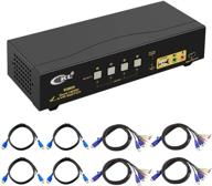 🖥️ hdmi kvm switch with 4 port dual monitor extended display, ckl usb kvm switch hdmi 4x2 with audio microphone output and usb 2.0 hub, pc monitor keyboard mouse switcher - supports 4k@30hz ckl-942hua logo