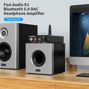 img 1 attached to Fosi Audio K1 Bluetooth 5.0 DAC Headphone Amplifier Mini Stereo DAC Amp & Preamplifier 🔊 - 24-Bit/192 KHz USB/Optical/Coaxial to RCA AUX Digital-to-Analog Audio Converter Adapter for Enhanced Home Audio System