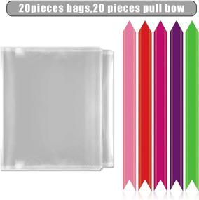 img 3 attached to 🎁 20 Count 18 x 32 inch Clear Cellophane Gift Bags with Pull Bows - Ideal for Wrapping Baskets or Cello Wrap Basket Bags