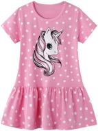 adorable unicorn-themed clothing for toddler girls: vaschy unicorn pattern clothes and dresses logo