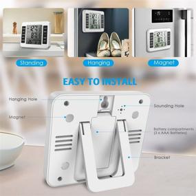 img 1 attached to 🌡️ AMIR Refrigerator Thermometer (New Version) - Wireless Indoor Outdoor Sensor Temperature Monitor with Audible Alarm