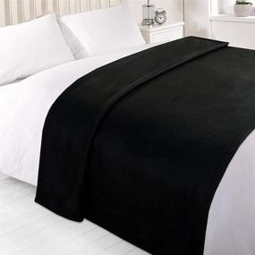 img 4 attached to 🛋️ Luxurious Black Dreamscene Large Polar Fleece Throw Over for Sofa Bed - Soft & Cozy Blanket 50"x60