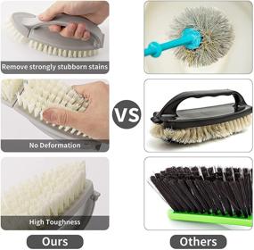 img 1 attached to 🧹 Senbowe Deep Cleaning Brush Set - Kitchen, Dish, Bottle, Scrub, Bathroom, Shoe Cleaning Brushes for Floor, Tub, Shower, Tile, and Kitchen - 4 Pack