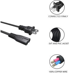 img 1 attached to 🔌 UL Listed AC Power Cord for HP Envy 5055 4520 4500 4501 5660 5530 5535 5540 5640 7640 7645 100 110 120, Envy Photo 6255 7155 7855, Officejet Pro 6830 8600 9015 - 6FT Replacement Printer Cable 2 Prong