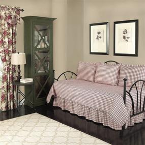 img 2 attached to 🌸 Waverly Norfolk Modern Farmhouse Floral Reversible Tea Stain Daybed Quilt Set, 105" x 54