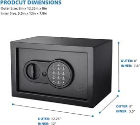 img 1 attached to 🔒 Безопасное и компактное: Исследуйте электронный сейф Barska с клавиатурным замком для максимальной защиты.