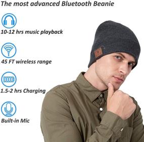 img 3 attached to 🎧 Оставайтесь теплыми и связанными с MUSICHAT Beanie Bluetooth: безпроводная вязаная зимняя шапка V5.0