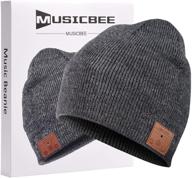 🎧 stay warm and connected with musichat beanie bluetooth: v5.0 wireless knitted winter hat logo