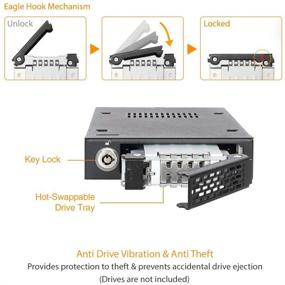 img 1 attached to 🧊 Icy Dock ToughArmor MB991SK-B - Full Metal 2.5" SATA HDD & SSD Mobile Rack: Rugged Solution for External 3.5" Drive Bay