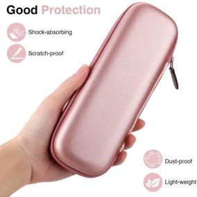 img 2 attached to 📱 AGPTEK Pink Case Holder: Protective Carrying Sleeve for Apple Pencil, Samsung Stylus, iPad Pro Pen - Including Accessories, USB Cable