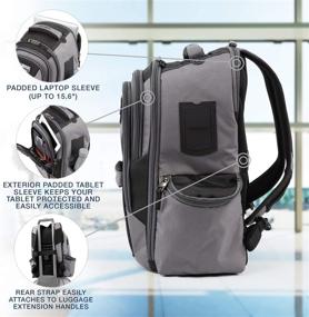 img 2 attached to 💼 Travelpro Computer Backpack: Ultimate Protection with Laptop Sleeves