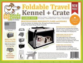 img 3 attached to 🐶 Foldable Travel Kennel: Collapsible Soft-Sided Dog Crate for Large, Medium & Small Dogs - Gray and Beige