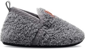img 1 attached to 👦 Comfy and Adorable Xihalook Toddler Boys Girls Slippers with Microfleece Lining – Perfect Cozy Fuzzy House Shoes for Indoor Use, non-slip and Kid-friendly Design!