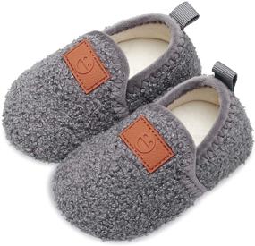 img 3 attached to 👦 Comfy and Adorable Xihalook Toddler Boys Girls Slippers with Microfleece Lining – Perfect Cozy Fuzzy House Shoes for Indoor Use, non-slip and Kid-friendly Design!