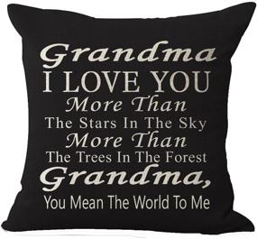 img 2 attached to 🌟 Выразите свою любовь к бабушке самым лучшим подарком: «Я люблю тебя больше, чем звёзды на небе» - наволочка благословения для подушки - идеальное украшение для дома и офиса, квадратная, размером 18".