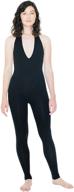 👩 stylish women's halter catsuit in cotton spandex by american apparel logo