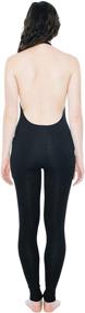 img 3 attached to 👩 Stylish Women's Halter Catsuit in Cotton Spandex by American Apparel