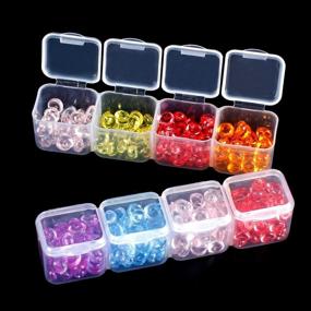 img 2 attached to Sheefly 2-Pack 28 Grids Diamond Painting Storage Case with Dividers, Rhinestone Accessories Organizer Box for DIY Craft, Diamond Embroidery Stones, Tweezers, Label Sticks