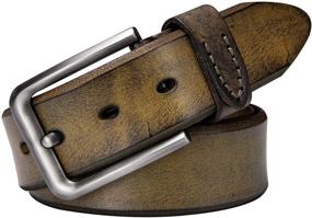 img 4 attached to 👔 Enhance Your Style with Barry Wang Cowhide Leather Fashion Men's Belts - Adjustable Accessories