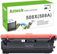 картридж для тонера hp 508x cf360x 508a cf360a - замена картриджа от aztech, совместимый с принтерами hp color enterprise m553dn m553n m553x mfp m577 m577z m577dn (черный, 1 шт.) логотип