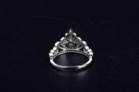 img 1 attached to 👑 Изысканное кольцо-диадема для женщин: Princesski Princess Queen Crown Ring в покрытии 18-каратным золотом с блестящими кубическими циркониями - идеальный подарок для девочек и обручальное кольцо.