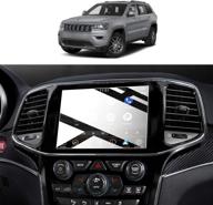 screen protector foils for 2019 2020 grand cherokee uconnect navigation display tempered glass 9h hardness hd clear jeep lcd gps touch screen protective film (2019 2020 8 logo