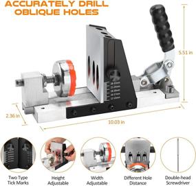 img 2 attached to 🔧 Enhance Your Woodworking with KINOVATION Pocket Hole Jig Kit – Unilateral Operation, Drill Dowel Joinery Set with Screwdriver, All-Metal Pocket Screw Jig for Homemade DIY Work