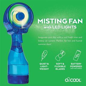img 3 attached to 🔵 O2COOL Deluxe Misting Fan with LED, Dark Blue