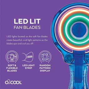 img 1 attached to 🔵 O2COOL Deluxe Misting Fan with LED, Dark Blue