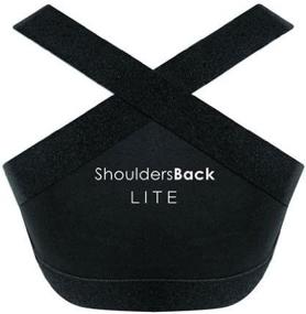 img 1 attached to 🔀 EquiFit Shouldersback Posture Support Lite: Effective Medium Black Support Aid