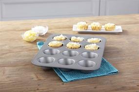 img 2 attached to 🧁 Chicago Metallic Commercial II Non-Stick 12-Cup Muffin Pan: Durable and Efficient Baking Essential