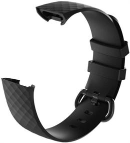 img 3 attached to 📱 Fitbit Charge 4 / Charge 3 Replacement Bands - Silicone Sport Wristbands for Women and Men in Small and Large Sizes