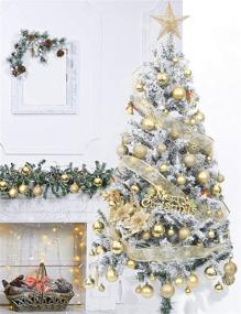 img 1 attached to 🎄 Aitsite 24ct Christmas Tree Ornaments Set: Mini Shatterproof Gold Balls for Festive Decor