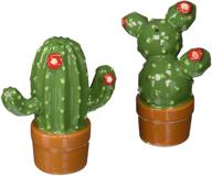 🌵 abbott collection 27-kitsch-377 cactus salt &amp; pepper shakers - 3.5&#34;h, high, green логотип