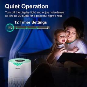 img 3 attached to 🌬️ KOKOFIT True HEPA Air Purifier for Home Bedroom - Allergens, Pets, Smoke and Odor Eliminator - Small Desktop Air Cleaner with Sleep Mode, Night Light - Remove 99.97% Dust, Mold, Pollen, and Smoke