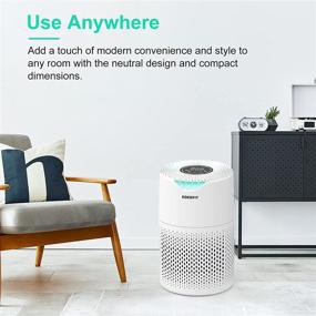 img 2 attached to 🌬️ KOKOFIT True HEPA Air Purifier for Home Bedroom - Allergens, Pets, Smoke and Odor Eliminator - Small Desktop Air Cleaner with Sleep Mode, Night Light - Remove 99.97% Dust, Mold, Pollen, and Smoke