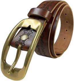 img 4 attached to 👗 Timeless Elegance: Authentic Vintage Leather Belts for Women's Casual Style