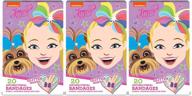 🎁 jojo siwa kids shaped bandages, 20 ct, 3 pack - sticker-like, antibacterial adhesive bandages for minor cuts, scrapes, burns. ideal stocking stuffer or white elephant gift логотип