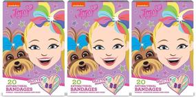 img 4 attached to 🎁 JoJo Siwa Kids Shaped Bandages, 20 CT, 3 Pack - Sticker-like, Antibacterial Adhesive Bandages for Minor Cuts, Scrapes, Burns. Ideal Stocking Stuffer or White Elephant Gift