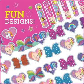 img 2 attached to 🎁 JoJo Siwa Kids Shaped Bandages, 20 CT, 3 Pack - Sticker-like, Antibacterial Adhesive Bandages for Minor Cuts, Scrapes, Burns. Ideal Stocking Stuffer or White Elephant Gift