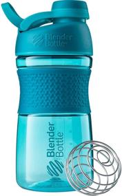 img 4 attached to 🥤 BlenderBottle SportMixer Twist Cap Tritan Grip Shaker Bottle, 20-Ounce, Teal (C03248) - Ultimate Fitness Companion for Mixing Smoothies and Protein Shakes