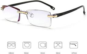 img 1 attached to Rongchy Rimless Blue Light Blocking Reading Glasses for 👓 Men and Women +2.50 Power | Anti Blue Ray Computer Eyeglasses