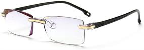 img 3 attached to Rongchy Rimless Blue Light Blocking Reading Glasses for 👓 Men and Women +2.50 Power | Anti Blue Ray Computer Eyeglasses