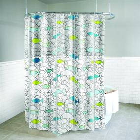 img 1 attached to 🚿 Splash Home PEVA 5 Gauge Chummy Curtain Design - 100% Waterproof 70 x 72 Inch, Free of PVC, Chlorine, and Chemical Smell. Ideal for Bathroom Shower and Bathtubs.